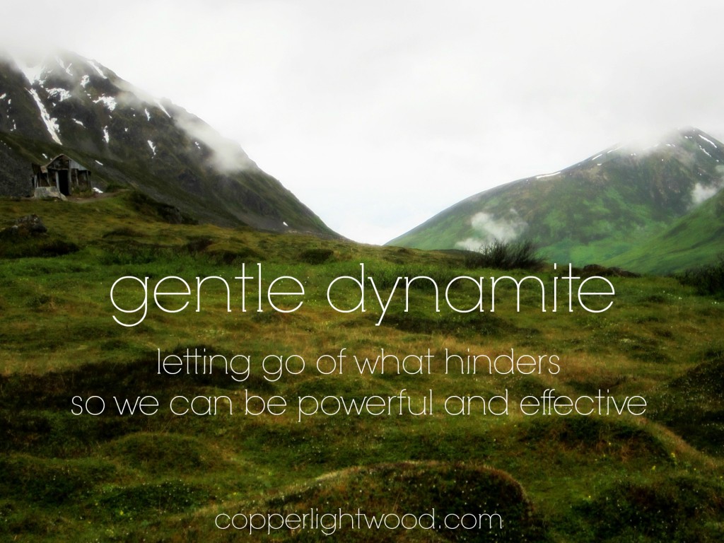 gentle dynamite: letting go of what hinders so we can be powerful and effective