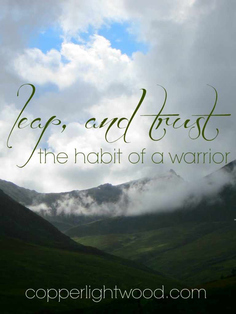 leap, and trust: the habit of a warrior
