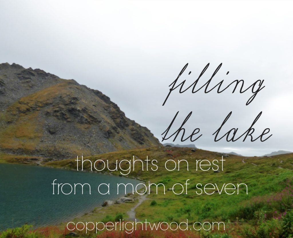 filling the lake: thoughts on rest from a mom of seven