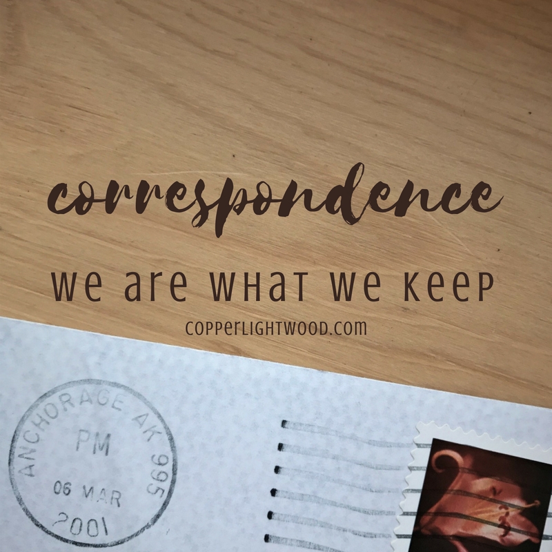 correspondence: we are what we keep (copperlight wood)